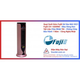 Quạt Sưởi FujiE Gốm Ceramic CH-1600RM - Màu Vàng Hồng + Đen